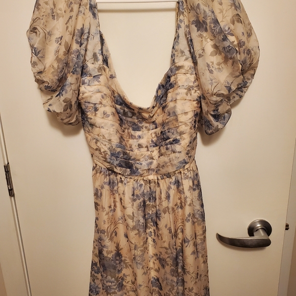 Abercrombie & Fitch Blue Floral Maxi Dress - Picture 4 of 5